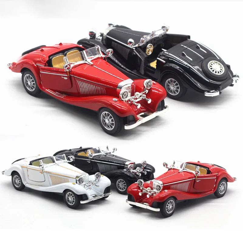 Классические листы из металлического сплава, масштаб 1:28, 500 к, красные/черные/белые, модель автомобиля 1936, игрушки, около 16,5*6*4,5 см, подарок дл...