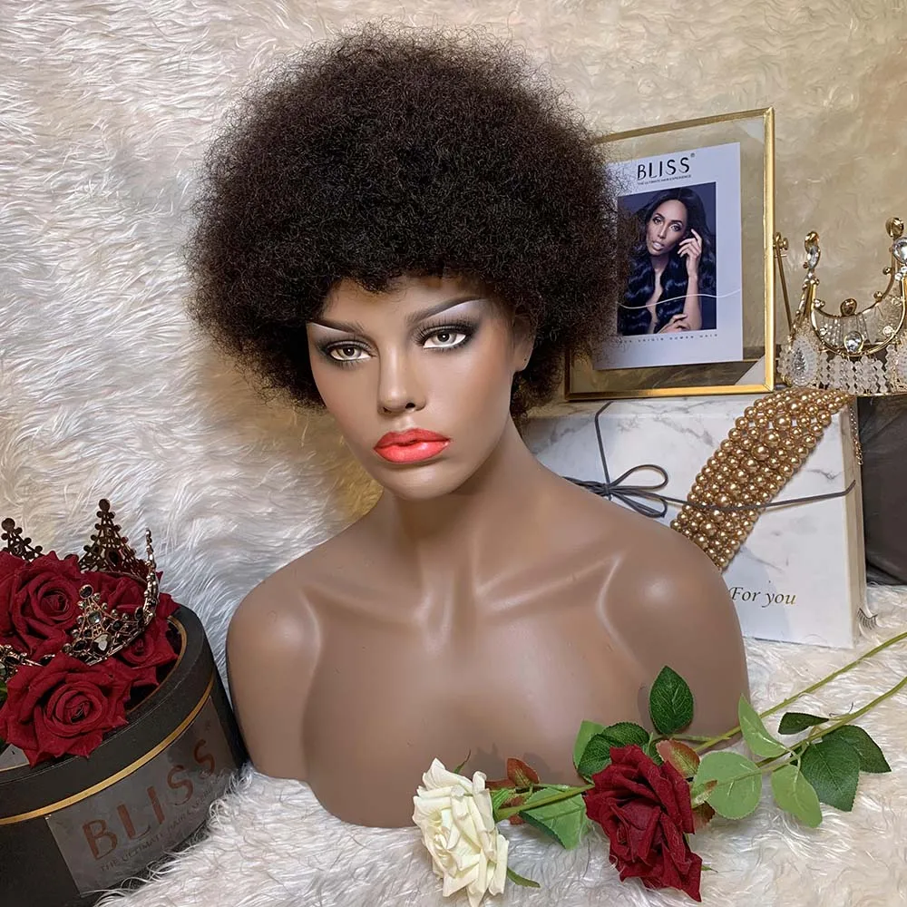

Toocci Short Afro Human Hair Wig Cheap Afro Kinky Human Hair Wig Wholesale