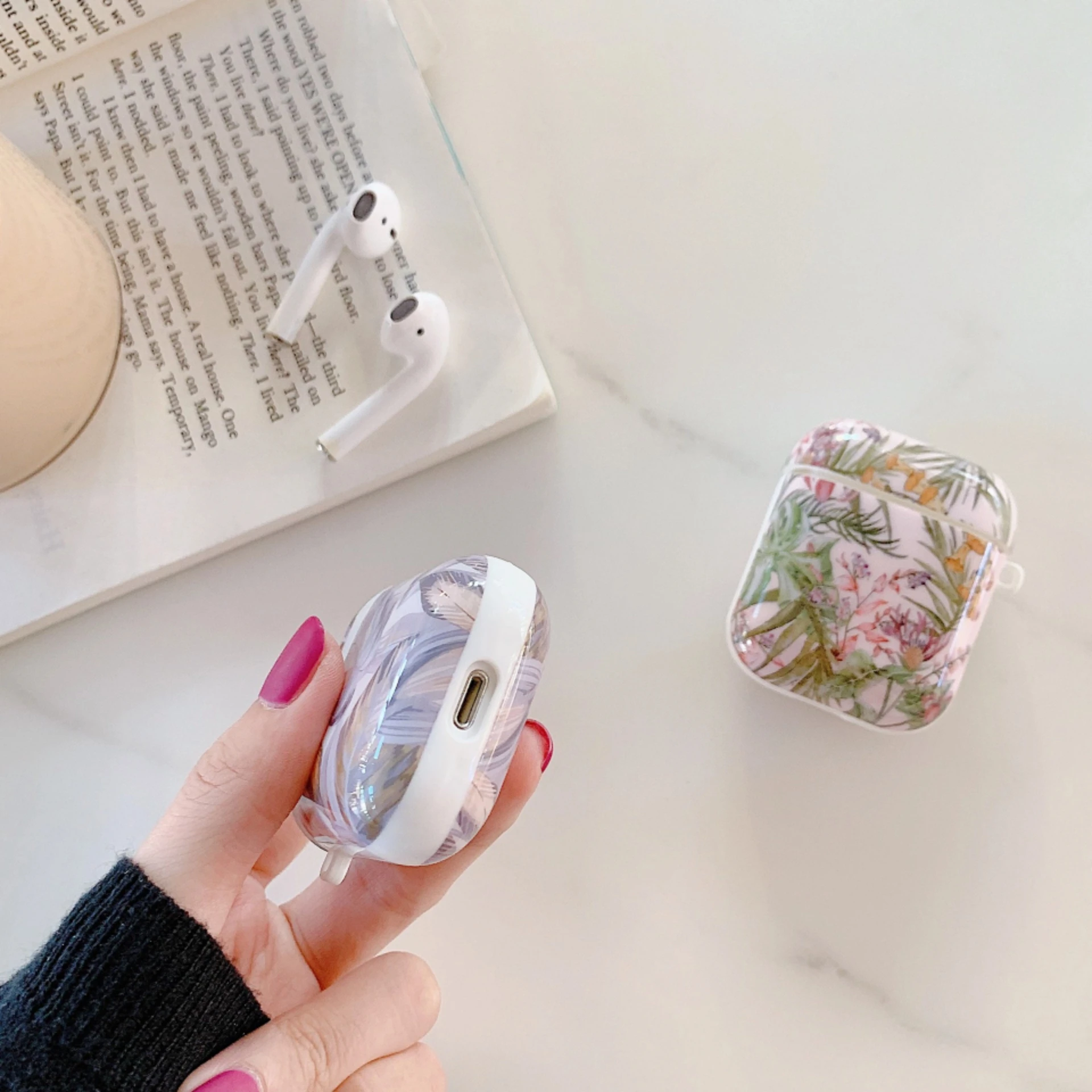 

Retro leaf For Airpods pro protective cover 2 generation wireless bluetooth headset shell full soft imd glossy