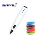 3d-ручка Myriwell профессиональная с 10 цветами PCL филамента, креативная игрушка, подарок для детей, ручка для 3D-принтера сделай сам