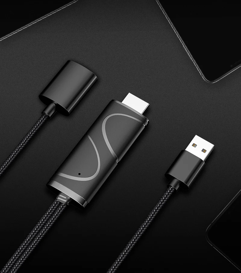 USB к HDMI зеркальный литой кабель видео адаптер Шнур ссылка для IPhone XS MAX XR 11 Pro 5 6 7 8 IOS Android телефон к телевизору HD ТВ проектор