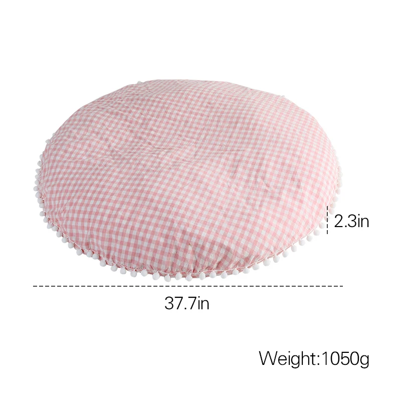 

Baby Play Mat Pad Cotton Crawling Mat Game Pad Newborn Infant Round Floor Carpet Rugs Mat for Kids Children Room Decor