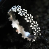 wzfssp metal rings for women beautiful wildflower daisy mini flower frog ring trendy finger jewelry gifts emo