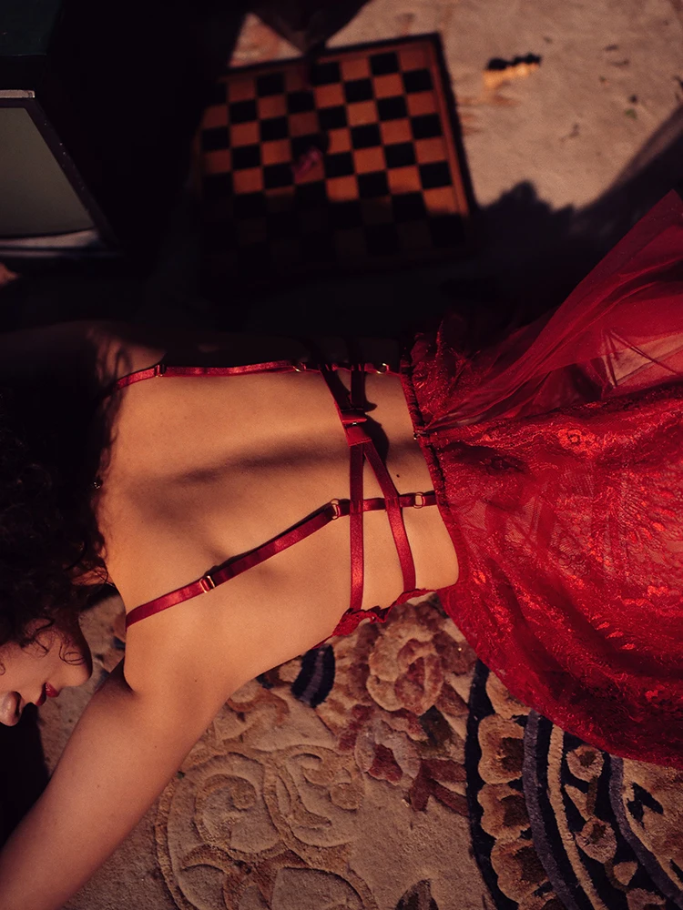 Женская ночная рубашка на День святого Валентина с цветочными ресницами и