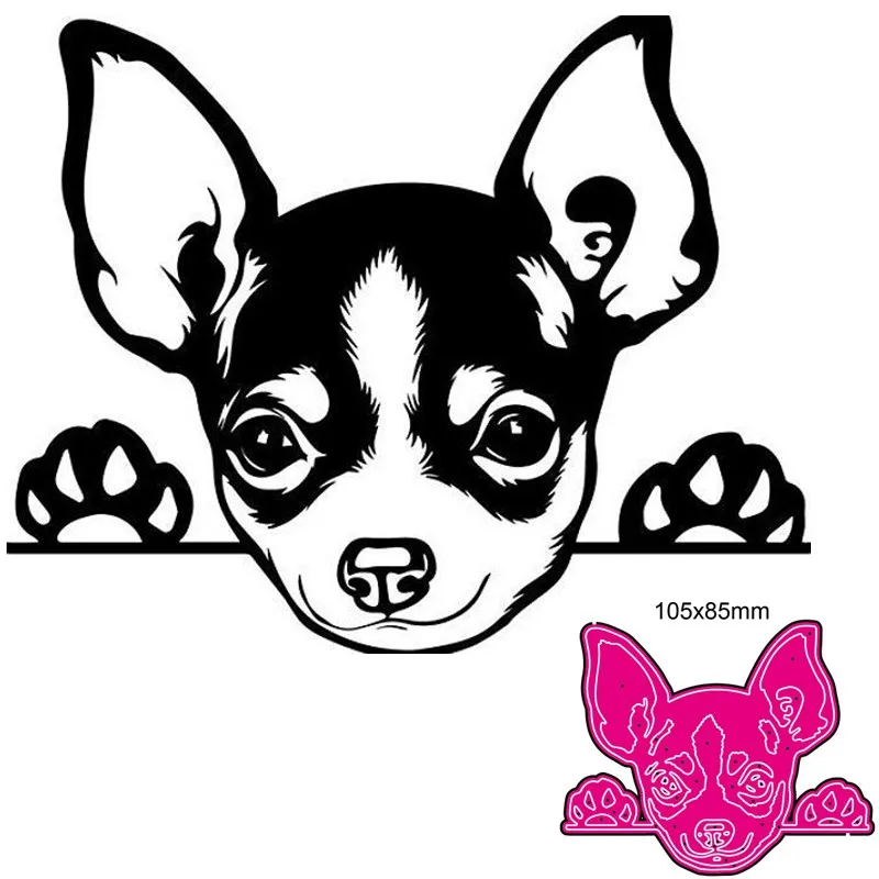 

Metal cutting dies cut die mold Animal dog decoration Scrapbook paper craft knife mould blade punch stencils