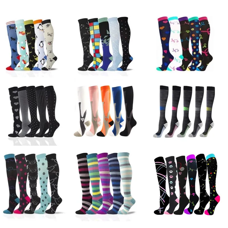 

Compression Stockings Atheletic Soccer Stockings Multi Pairs Dropship Wholesale Sock Men Women For Edema Diabetes Varicose Veins