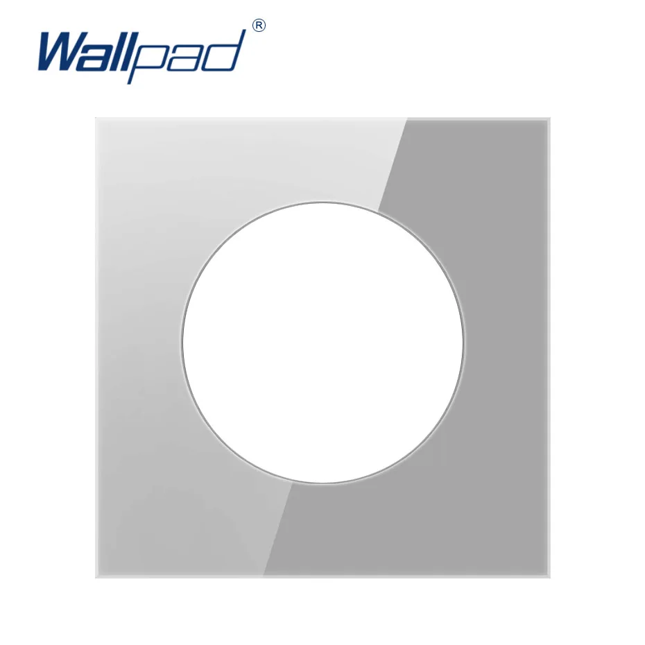 Wallpad одиночное закаленное стекло панель только 86*86 мм белый и черный круглый круг