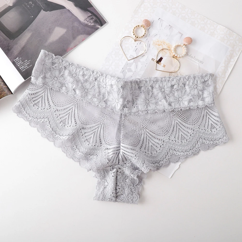 

Woman Panties HollowTransparent Sexy Lace Briefs Breathable Underwear Brand Quality New Female Panties