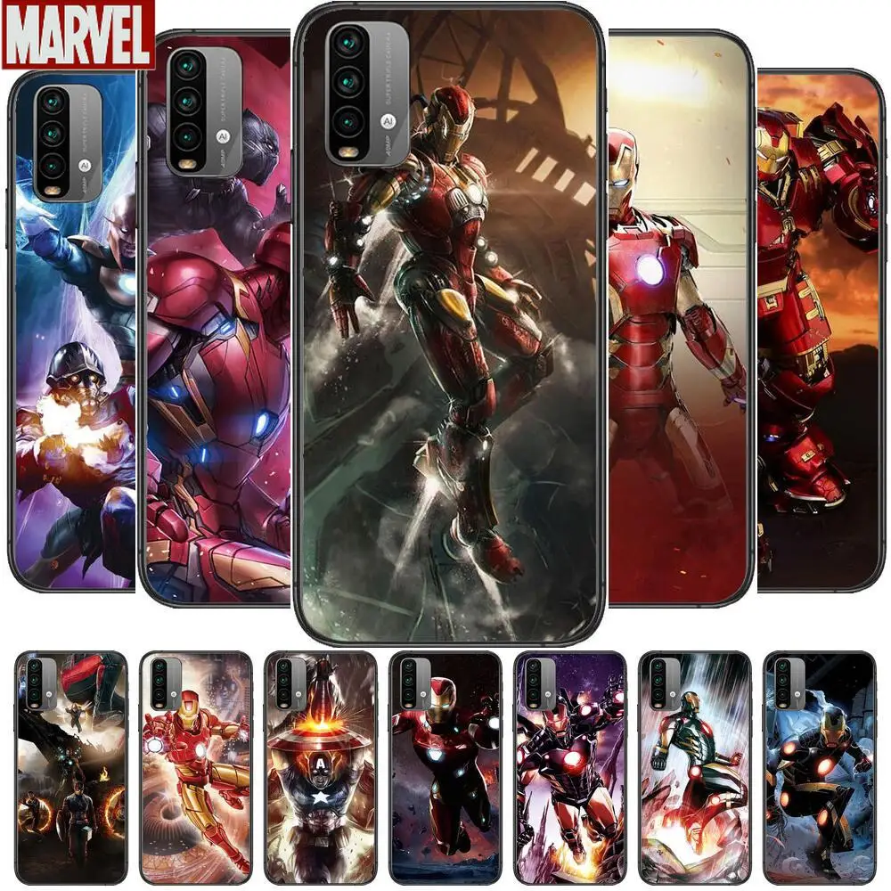 

Marvel Captain America Phone Case For XiaoMi Redmi 11 lite 9C 8A 7A Pro 10T 5G Anime Cover Mi 10 Ultra Poco M3 X3 NFC 8 SE cover