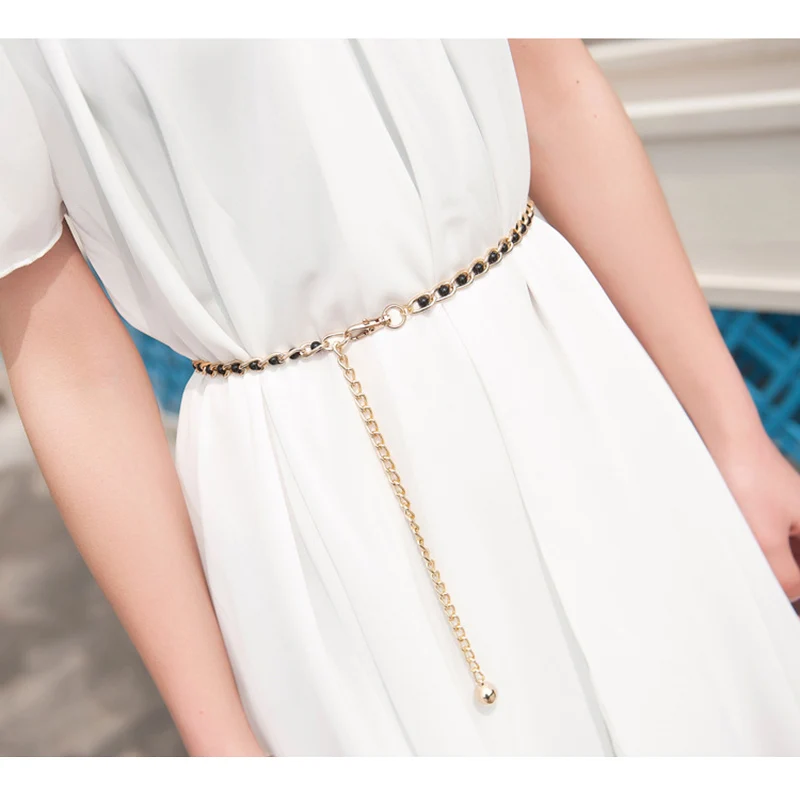Женский пояс-цепочка на талию украшение из бисера подарок для платья юбки