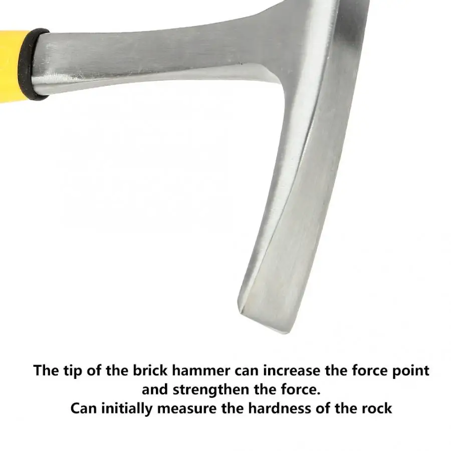 Молоток для кирпича с резиновой ручкой двойное плоское горлышко Геологическая