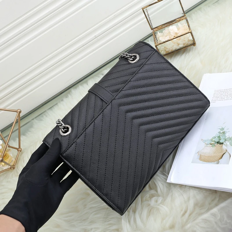 

Ladies Fashion Cowhide Genuine Leather Shoulder Bags Luxury Brand Designer Solid Messenger Bags For Women's Handbags