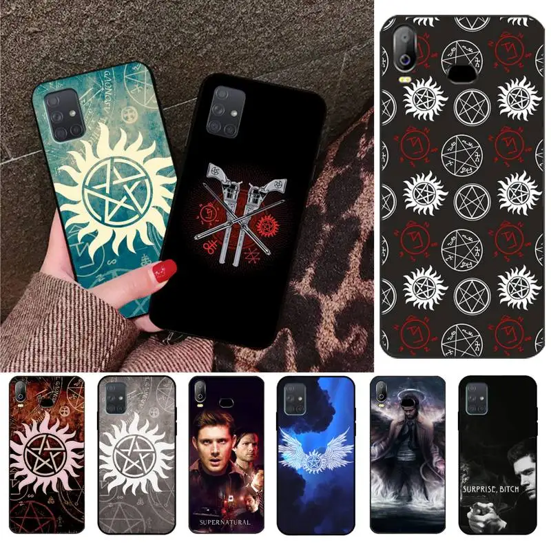 Сверхъестественная пленка мягкий черный чехол для телефона Samsung A10 A20 A30 A40 A50 A70 A80