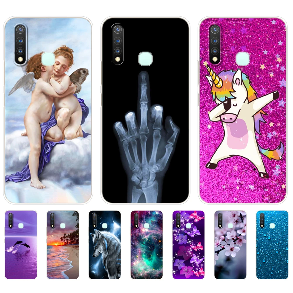 Cover For Vivo Y19 Y 19 VivoY19 Case For Vivo Y19 Case 6.53'' Soft TPU Silicon  Phone Back Protective Bumper Shell Bag Coque