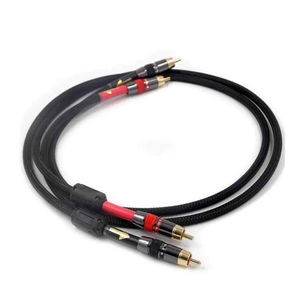 Кабель Hi Fi типа RCA высокопроизводительный кабель с разъемами 2rca и для усилителей