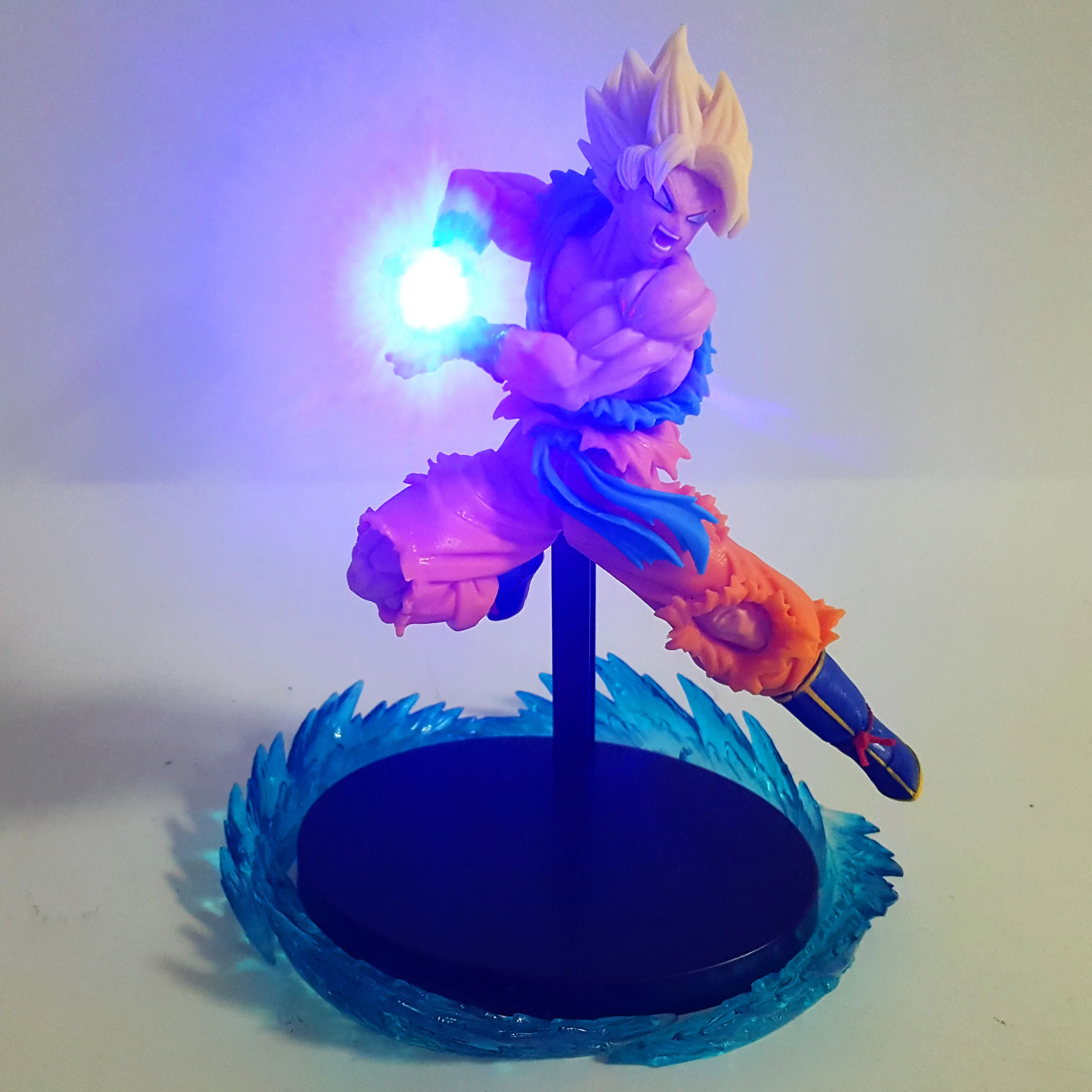 Dragon Ball Z Goku Super Saiyan 2 Kamehameha Led ПВХ Фигурки Dragon Ball Супер Аниме Сон Гоку фигурка игрушка DBZ