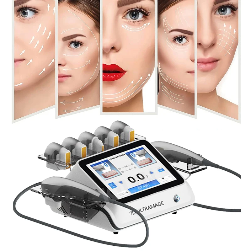 

7D HIFU Face Lifting Machine Body Slimming Device High Intensity Focused Ultrasound Wrinkle Removal Equipment With 7 Cartridges
