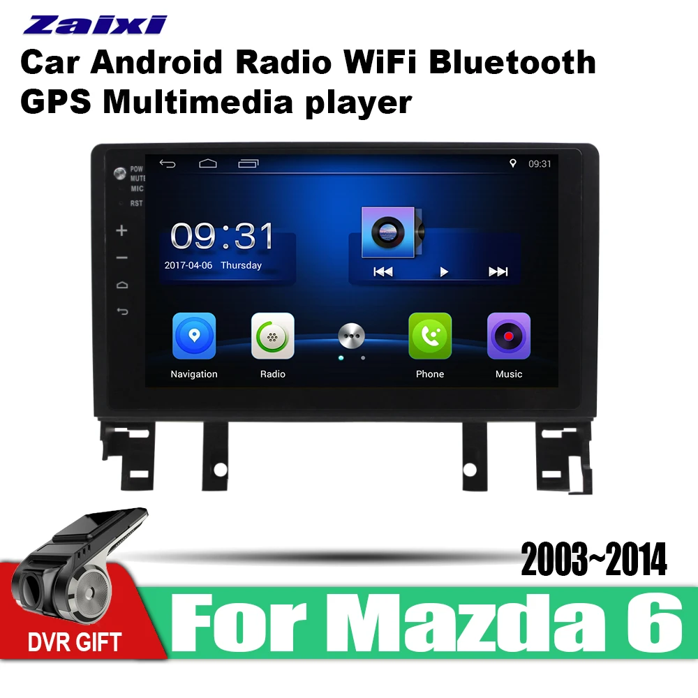 

Автомобильный мультимедийный плеер, система GPS-навигации, радио, стерео, видео, Авторадио, 2din, головное устройство для Mazda 6 2003 ~ 2014