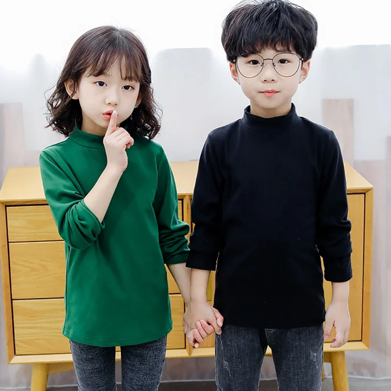 Рубашки для малышей Детская одежда девочек хлопковая мягкая блуза с высоким