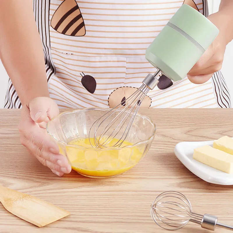 Household Hand-held Food Mixer Automatic Cream Egg Beater Wireless 3 Speeds  Dough Blender Baking Cake Mixing Machine