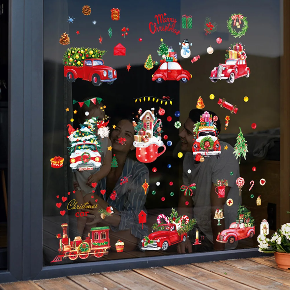 

Украшение для дома рождественские наклейки на окна рождественские украшения, рождественские подарки, новый год 2022