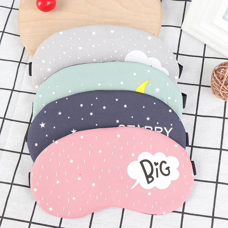 1pc Creative Sleeping Mask Eyepatch Eye Cover Cotton Lovely For Travel Relax Aid Patch Shading Unisex | Красота и здоровье