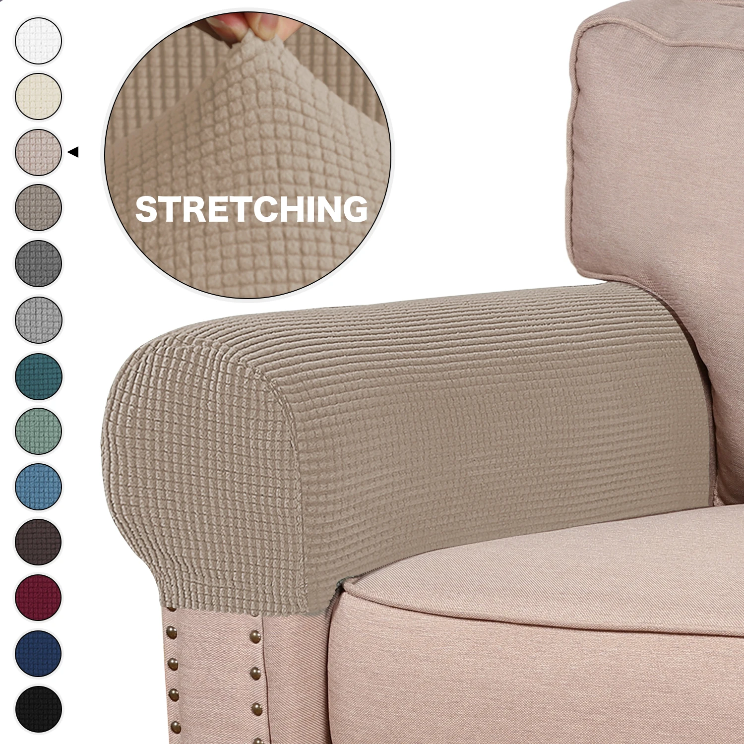 2 шт. жаккардовый чехол на диван подлокотник для гостиной съемный эластичный