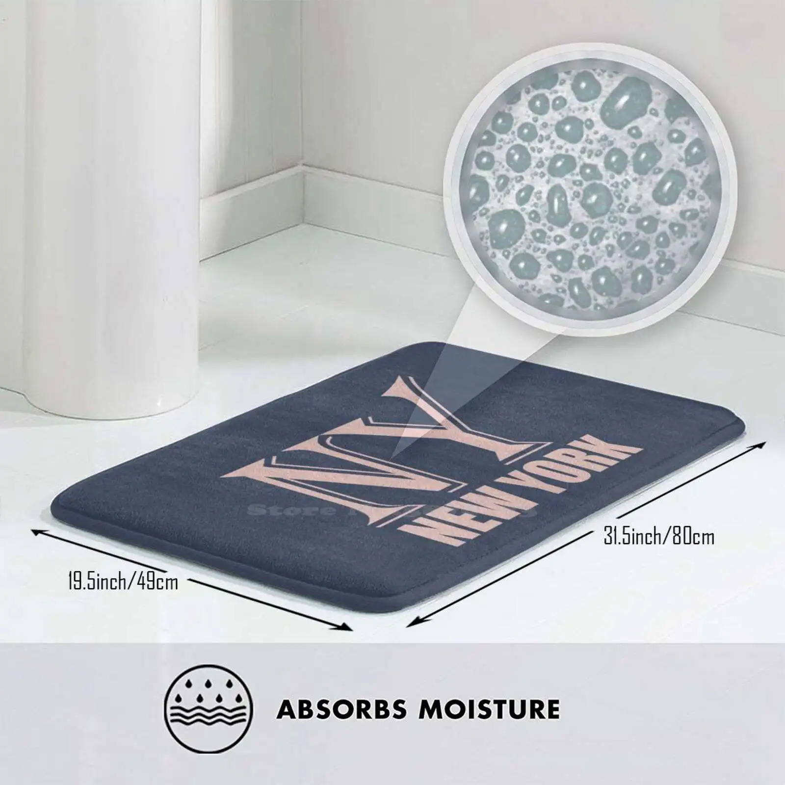 Розовый дверной коврик Нью-Йорк подставка для ног домашний Nyc штат США город