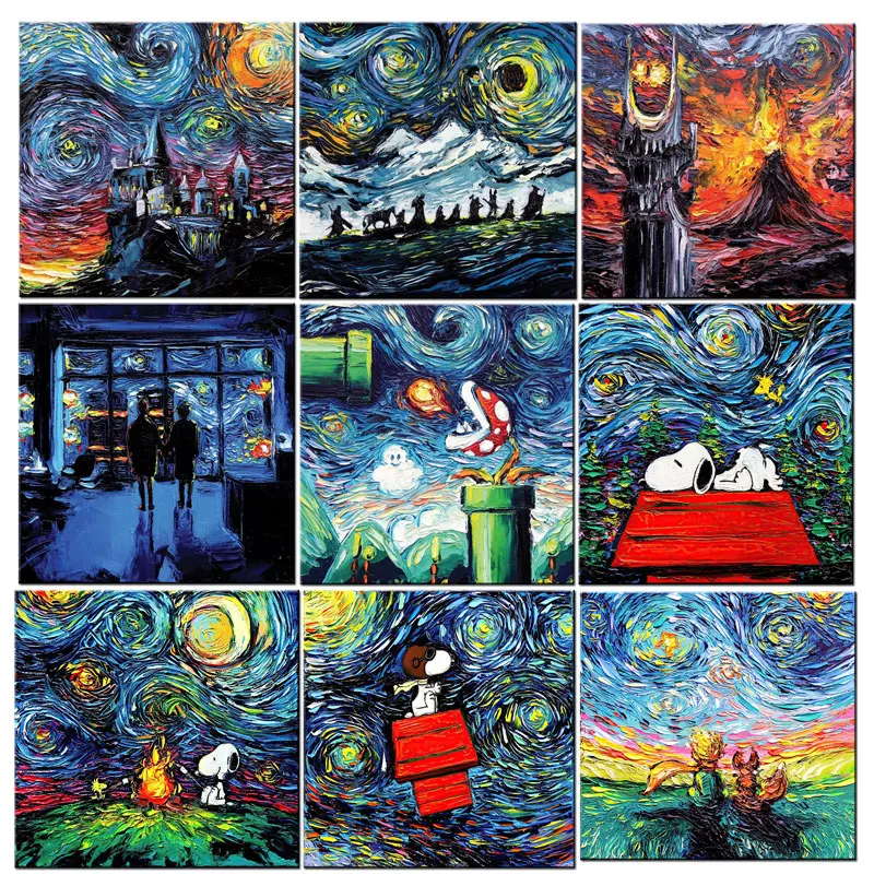 

Famous Painter Van Gogh Landscape Picture Canvas Painting Oil Painting Poster Modern Wall Art Picture in Livingroom Home Decor