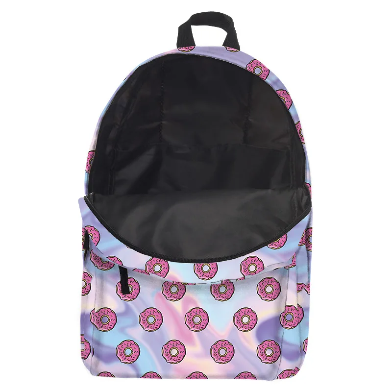 Holo пончики 3D печать mochila рюкзак женская сумка mochilas mujer новые школьные рюкзаки для