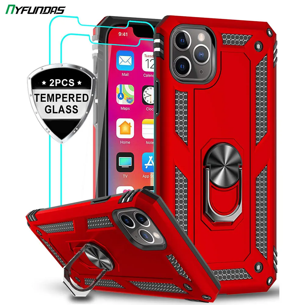 Магнитный кольцевой держатель Гибридный Силиконовый чехол для iPhone 11 Pro Max X XR XS 8 Plus