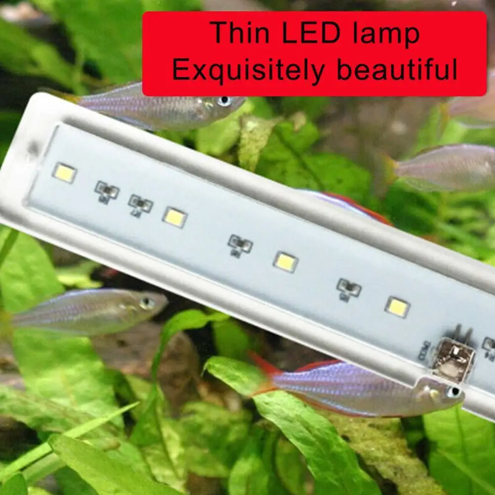

LED Aquarium Fish Tanks Lamp Plant Light Fits 3-8MM Fish Light decoration tank light Thickness Bracket Aquarium Stand J5G4