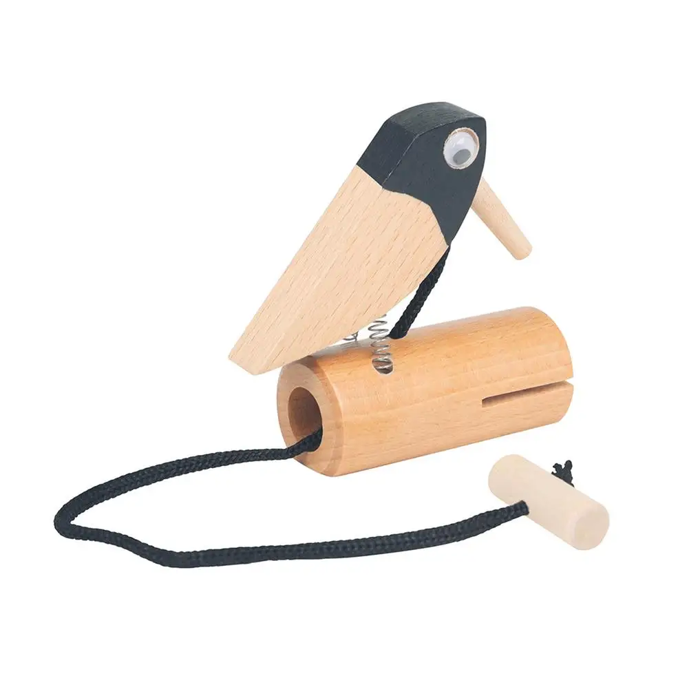 

Wooden Bird Call Whistles Toy Smoothly Fine Motor Skills Toy For 2 3-year-old Girls Boys Sharp-billed Woodpecker Ringtone Draws