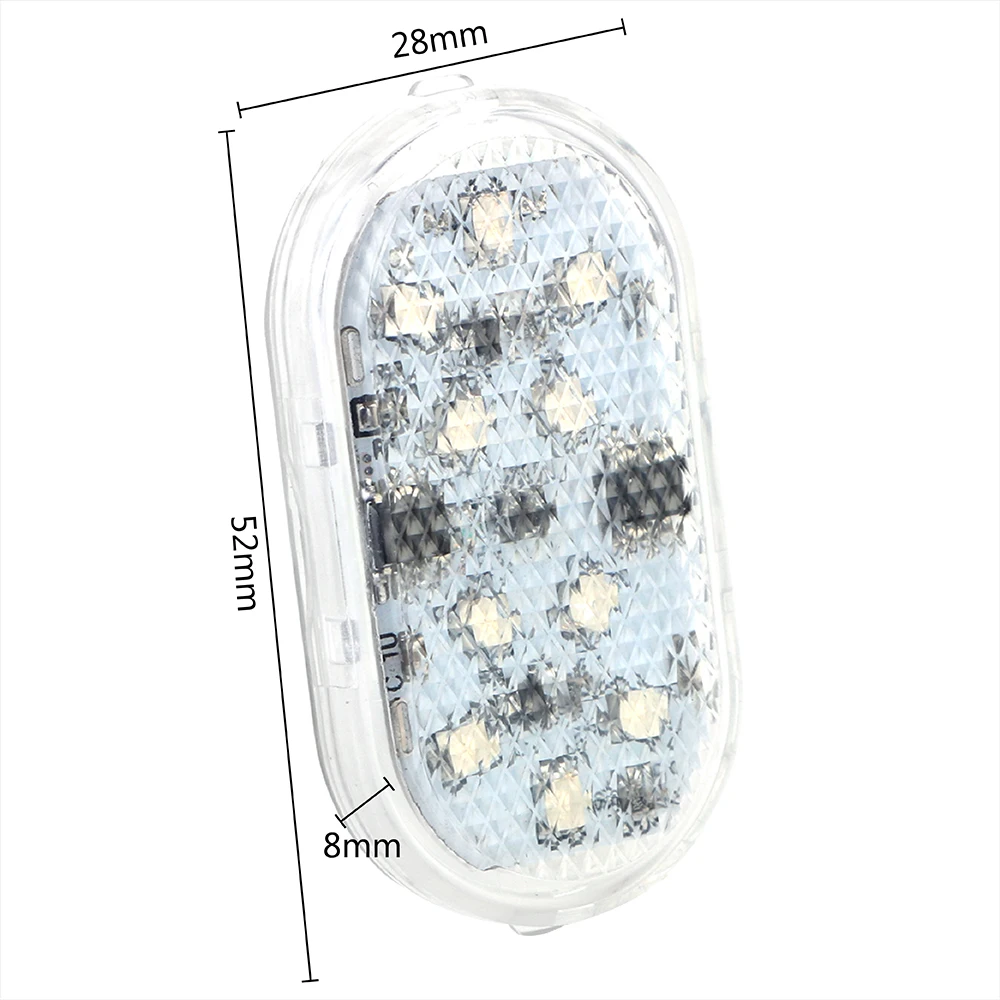 

2 Pcs Car Openning Door Warning Light 10 LEDs Wireless Magnetic Signal Lamp Safety Anti-collision Lights Parking Lamp Universal