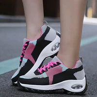 vulcanized shoes lightweight soft soled rocking shoes flying woven mesh air cushion all match sports shoes