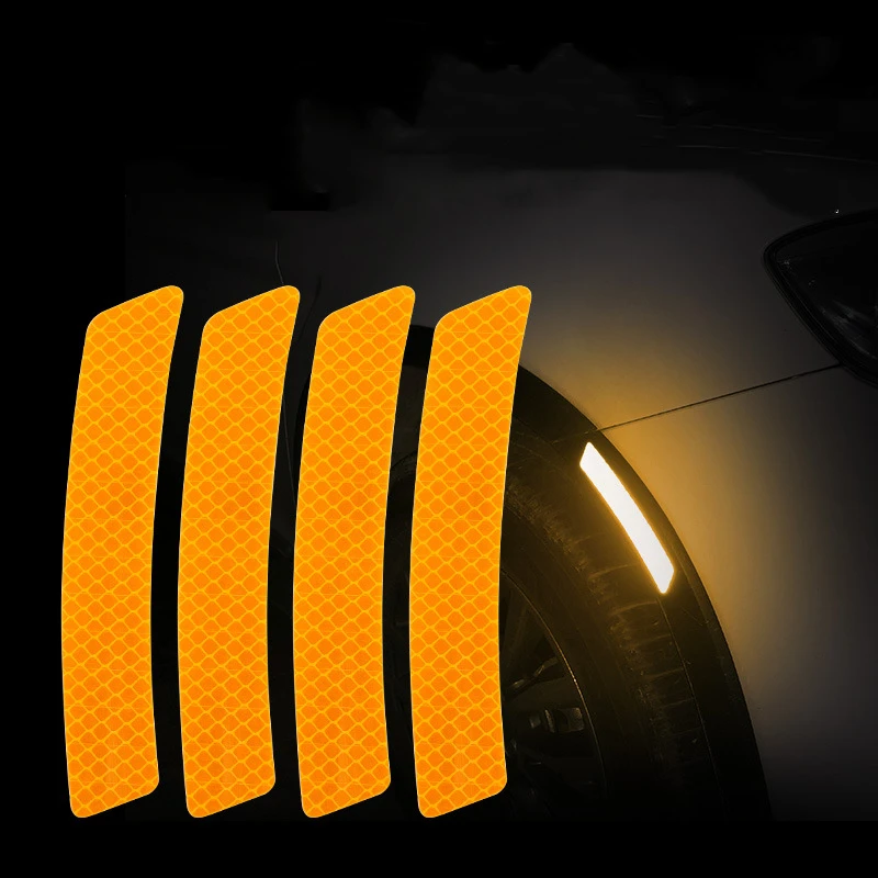 4 шт./компл. наклейка на автомобильное колесо Предупреждение ющая полоса