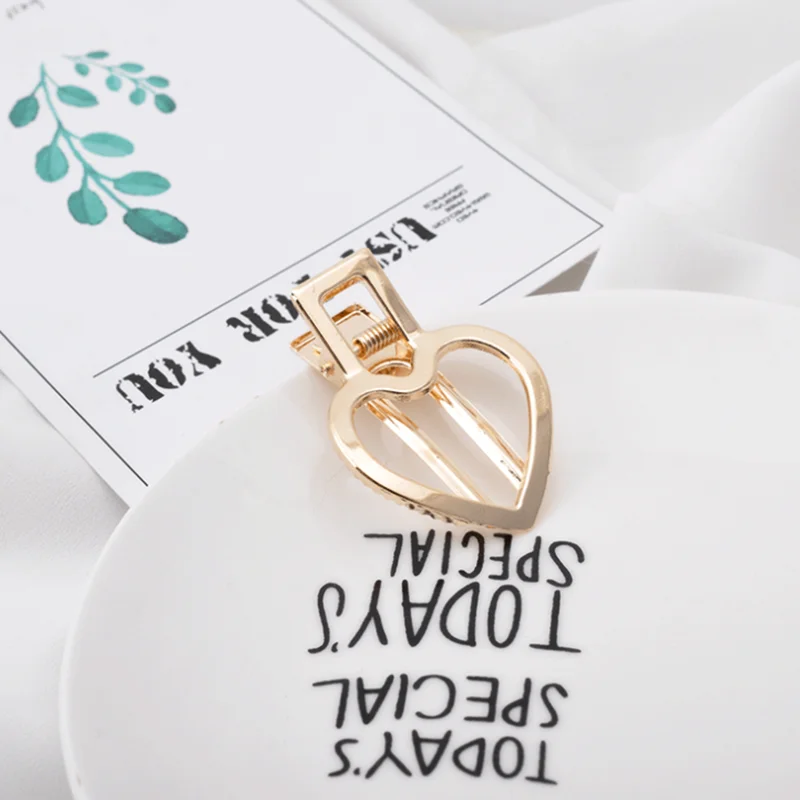 Женские Геометрические заколки невидимки с полыми звездами и сердцем| |