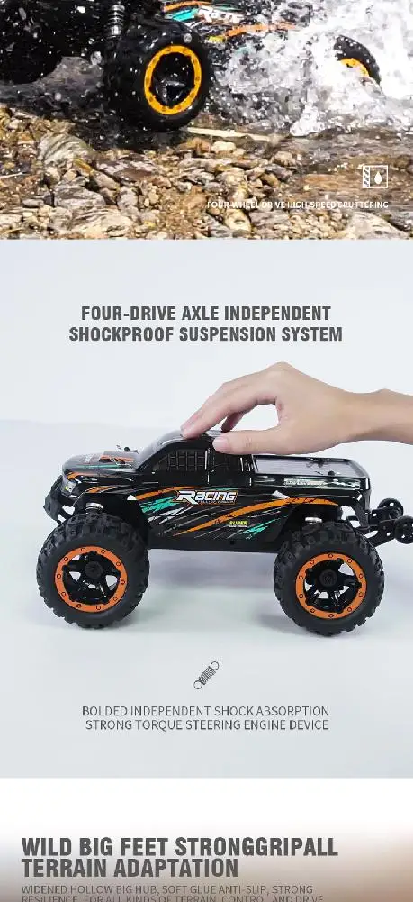 RCtown HBX 16889 1/16 2,4G 4WD 45км/ч бесщеточный ру автомобиль с светодиодный светильник Электрический внедорожный грузовик RTR модель VS 9125