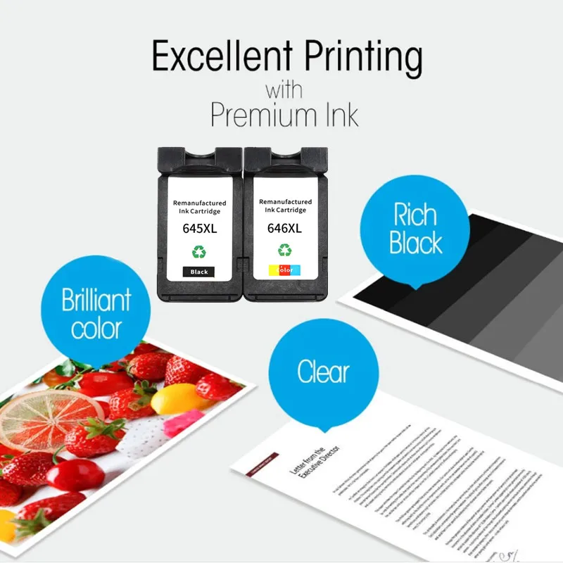 2 шт черный PG645 CL646 XL чернильный картридж Замена для Canon PG 645 CL 646 Pixma MG2460 MG2560 MG2960