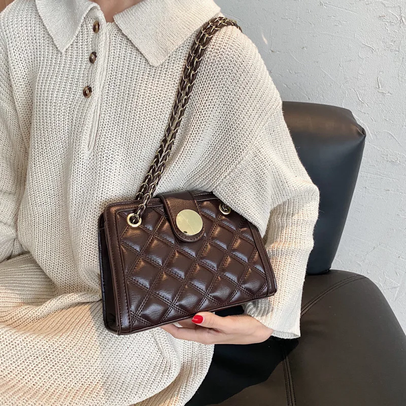 

New Shoulder Bag Chains Messenger Bag PU Leather Crossbody Bags Luxury Handbags Shoulder handbag Messenger female bag