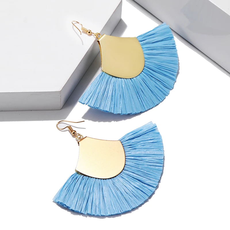 Винтажные богемные большие серьги с кисточками для женщин 2019 секционные