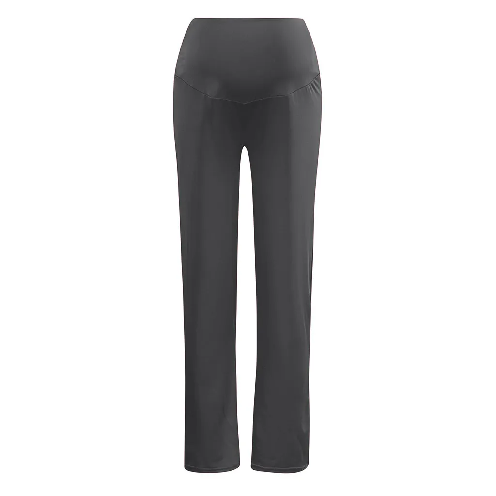 Женские штаны для беременных удобные брюки с высокой талией и животиком однотонные брюки свободные широкие брюки для беременных