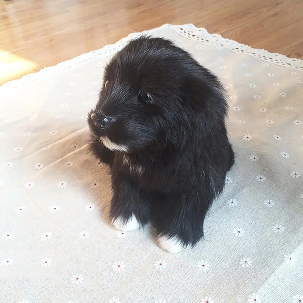 Искусственная милая маленькая черная собака домашний Автомобиль Настольная