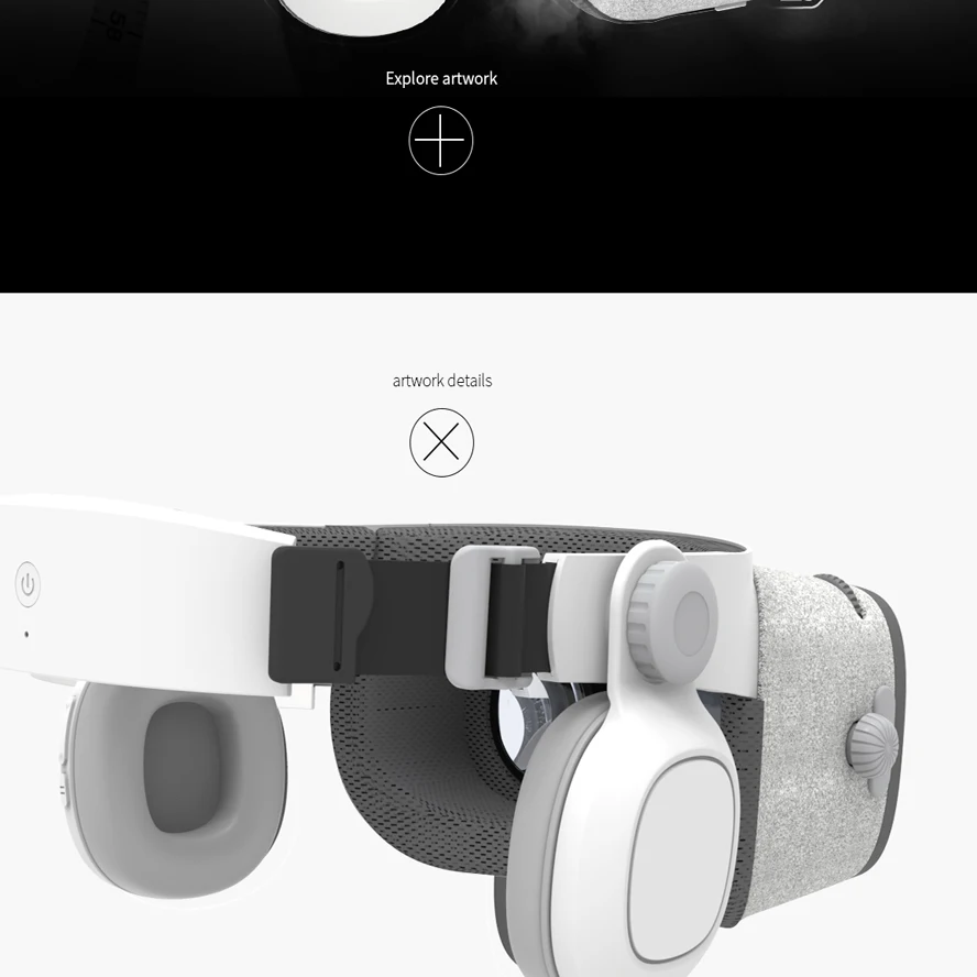 Тканевая bluetooth-гарнитура встроенный VR шлем 3D очки виртуальной реальности беспроводное подключение портативный мини складной широкий просмотр