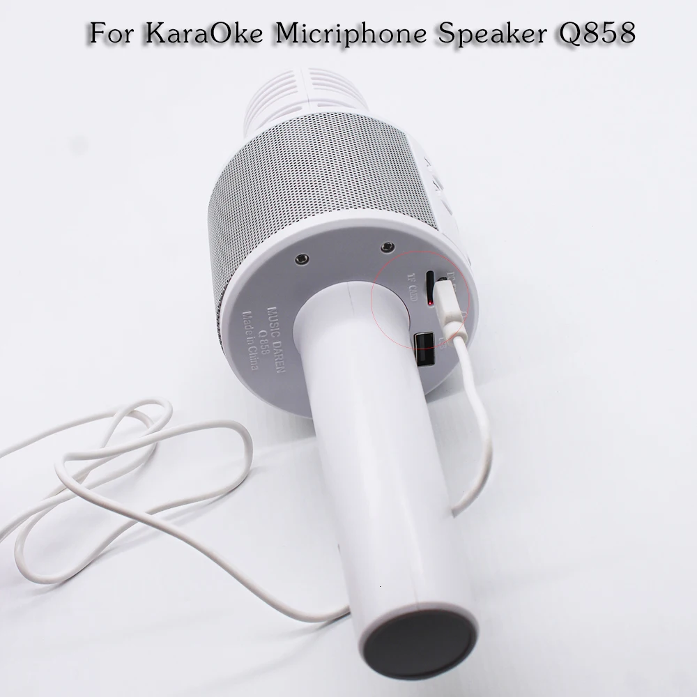 WS858 Bluetooth беспроводной микрофон для караоке AUX line/Micro USB зарядный кабель/пенный(мягкий) микрофон Чехлы/Чехол для микрофона