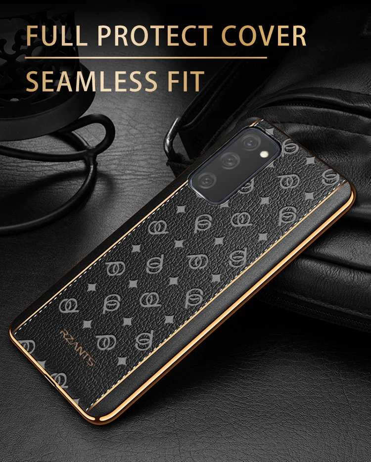 

Rzants for Samsung S20 FE Case Stars Moon Ultra Thin Electroplate 3D Leather Business Cover Phone Casing