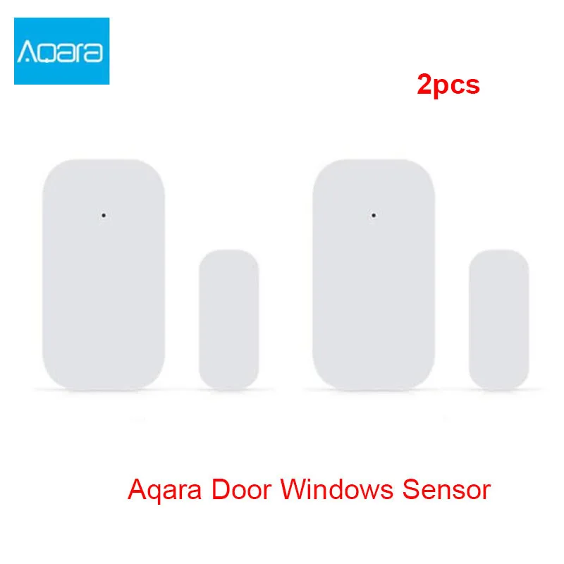 2pcs door sensor Xiao mi Aqara дверной датчик mi jia комплект для умного дома функция Zigbee работа через приложение mi Home контроль сигнализации датчик двери - Цвет: 2pcs door sensor