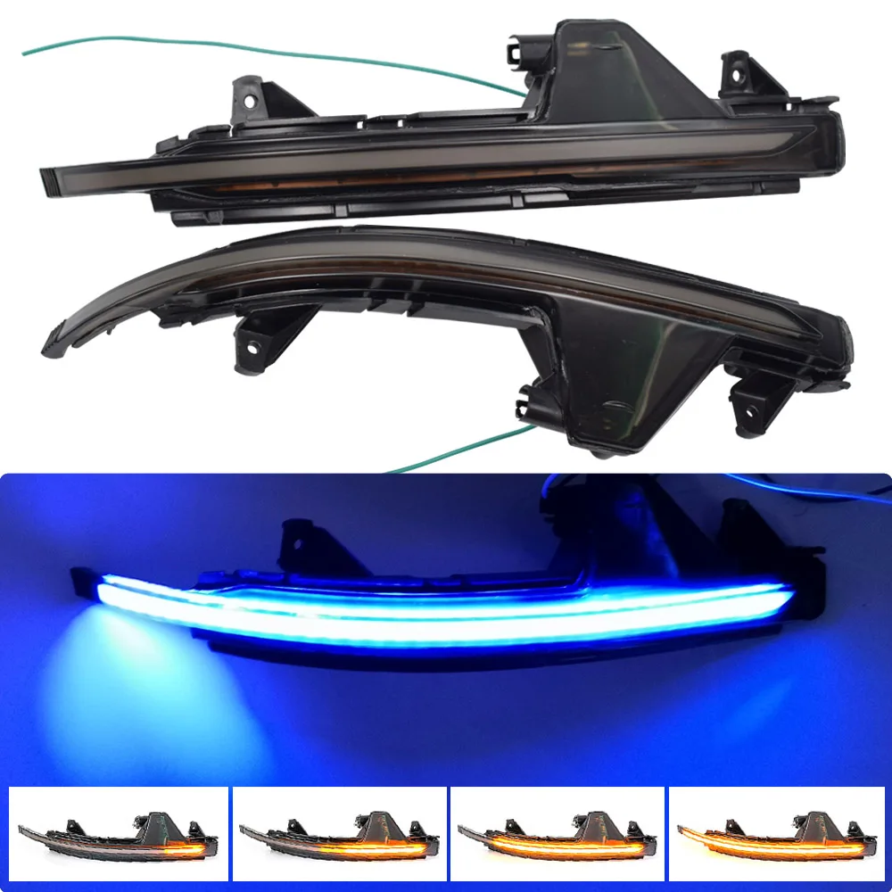 

2pcs For Audi A7 S7 RS7 4G8 2010 - 2017 Flowing Water Blinker Flashing Light Dynamic Turn Signal Light Side Mirror Light LED