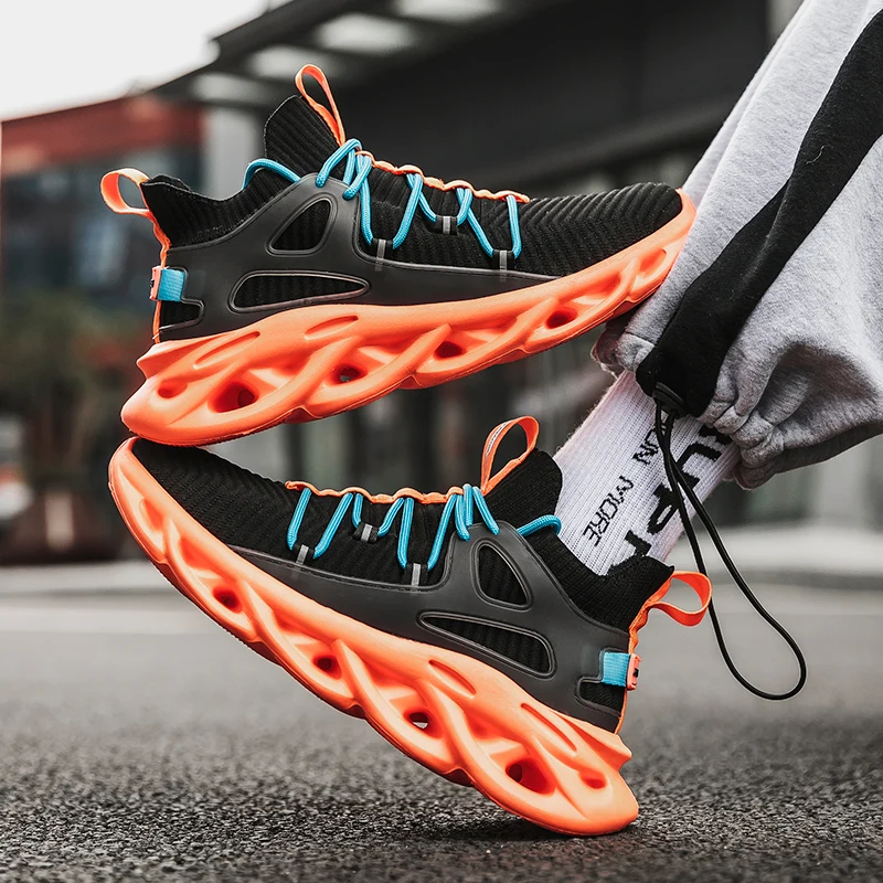 

New Trend Sports Running Shoes for Men Breathable Blade Shoes Men Sneakers Jogging Walking Gym Shoes Man Outdoor Footwear Spring