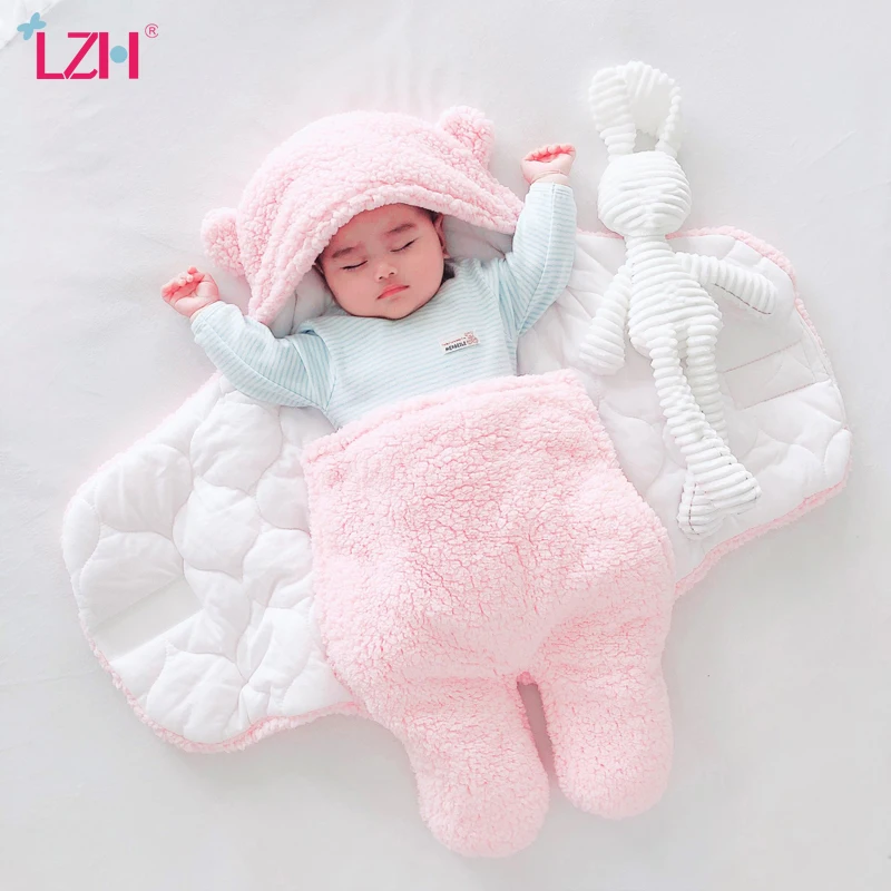 

LZH Newborn Baby Rompers Autumn Kids Infant Jumpsuit For Baby Boys Girls Sleeping Bag Winter Warm Infant Clothing 3 6 9 months